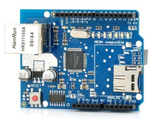 Ethernet W5100 Shield – Network Expansion Board with Micro SD Card Socket for Arduino MAKERJUNCTION