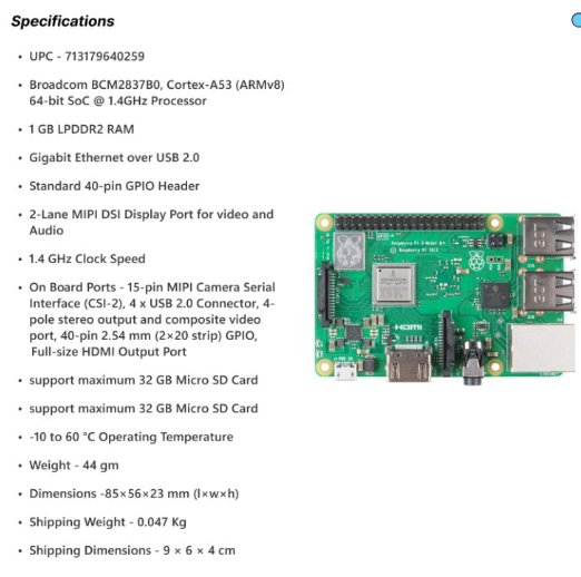 Raspberry Pi 3 Model B+ - High-Performance Mini Computer for DIY, IoT & Robotics MAKERJUNCTION