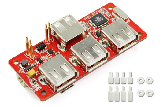 Elecrow USB Hub & Power Manager for Raspberry Pi Zero – 4-Port USB Expansion & Power Control Board | MakerJunction MAKERJUNCTION