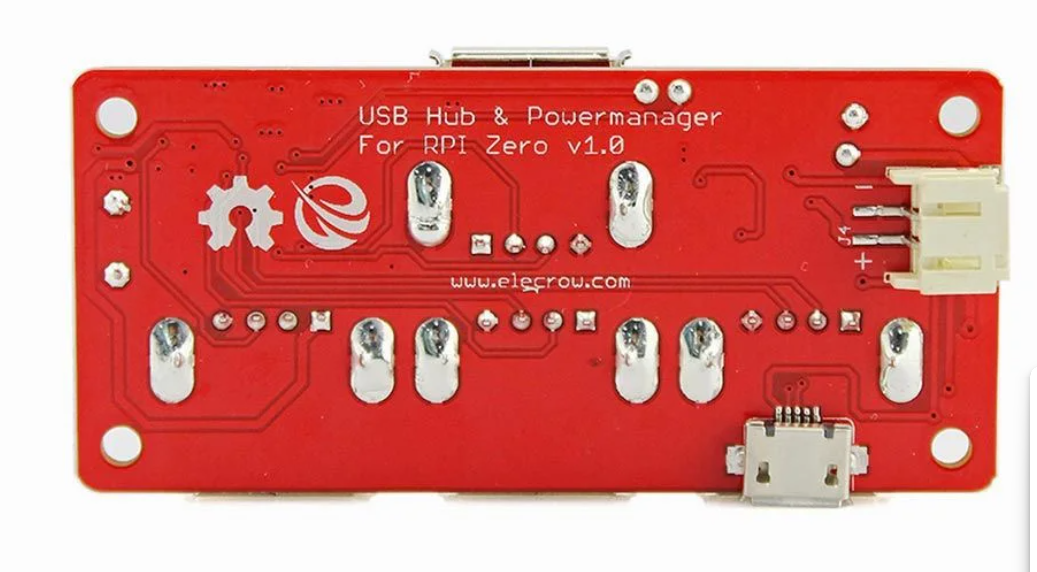 Elecrow USB Hub & Power Manager for Raspberry Pi Zero – 4-Port USB Expansion & Power Control Board | MakerJunction MAKERJUNCTION