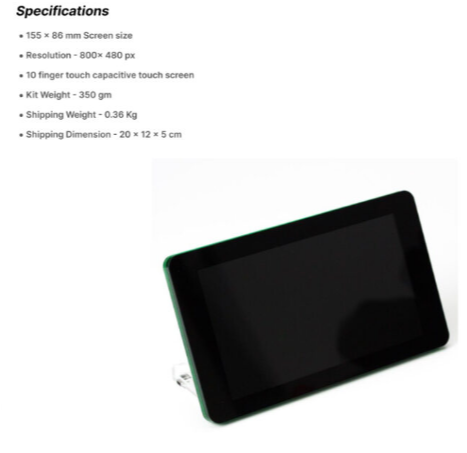 Official Raspberry Pi 7-Inch Touch Display ā Capacitive Touchscreen | MakerJunction MAKERJUNCTION