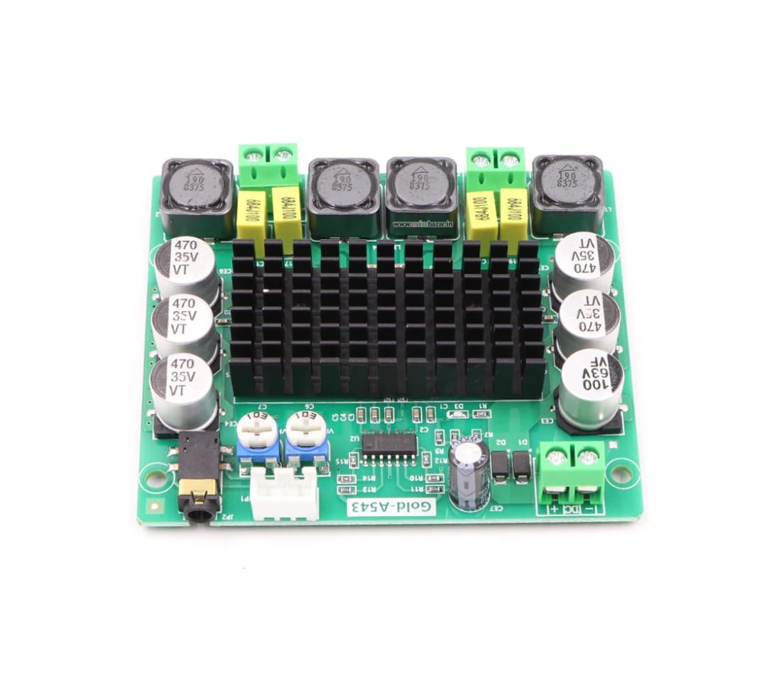 [Type 2] Gold-A543 12-26V 120W Dual Channel High Power Digital Power Amplifier Board (With Aux Port) MAKERJUNCTION