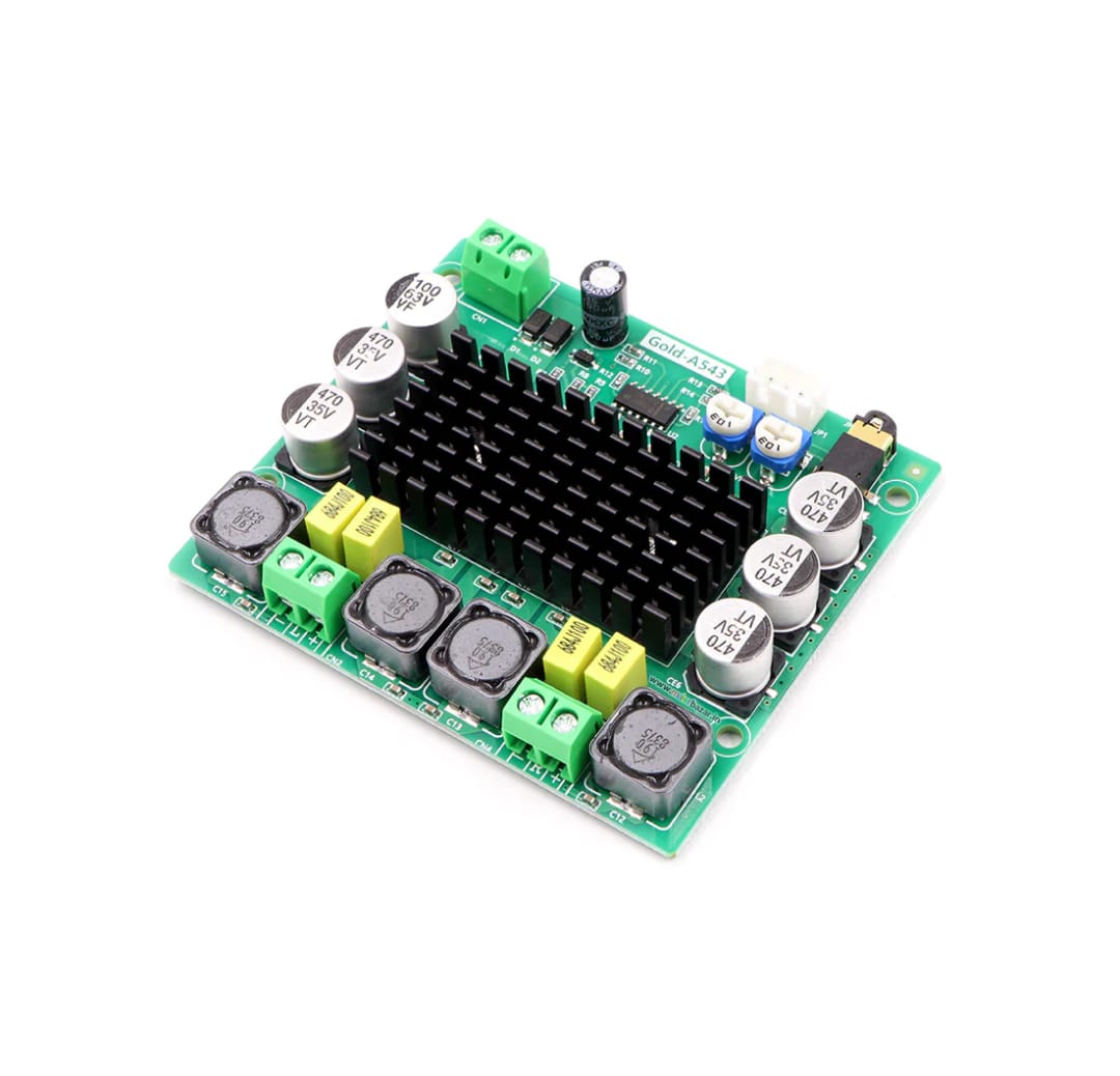 [Type 2] Gold-A543 12-26V 120W Dual Channel High Power Digital Power Amplifier Board (With Aux Port) MAKERJUNCTION