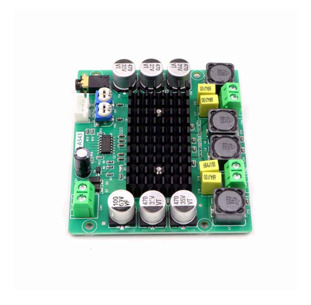 [Type 2] Gold-A543 12-26V 120W Dual Channel High Power Digital Power Amplifier Board (With Aux Port) MAKERJUNCTION