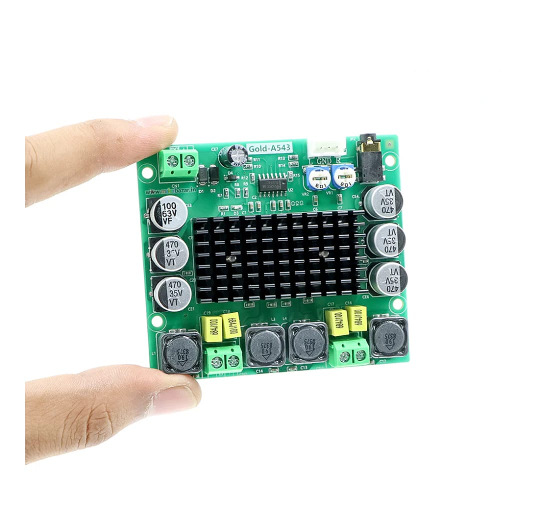[Type 2] Gold-A543 12-26V 120W Dual Channel High Power Digital Power Amplifier Board (With Aux Port) MAKERJUNCTION