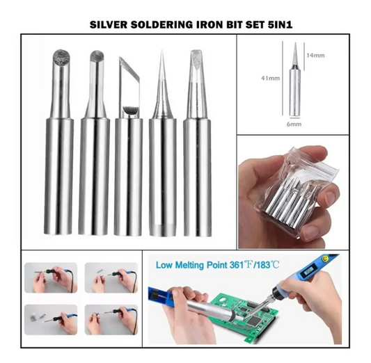 60W Premium Soldering Iron/Station Bits 5-in-1 MAKERJUNCTION