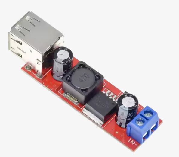 Dual USB Output 9V / 12V / 24V / 36V to 5V 3A DC-DC Buck Converter Power Supply Module MAKERJUNCTION