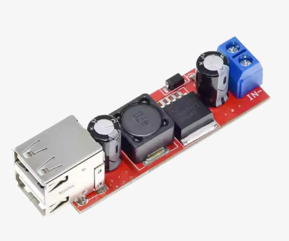 Dual USB Output 9V / 12V / 24V / 36V to 5V 3A DC-DC Buck Converter Power Supply Module MAKERJUNCTION
