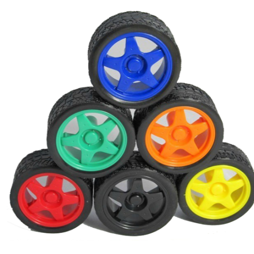 65mm Robot Wheel for BO Motors (Yellow) MAKERJUNCTION