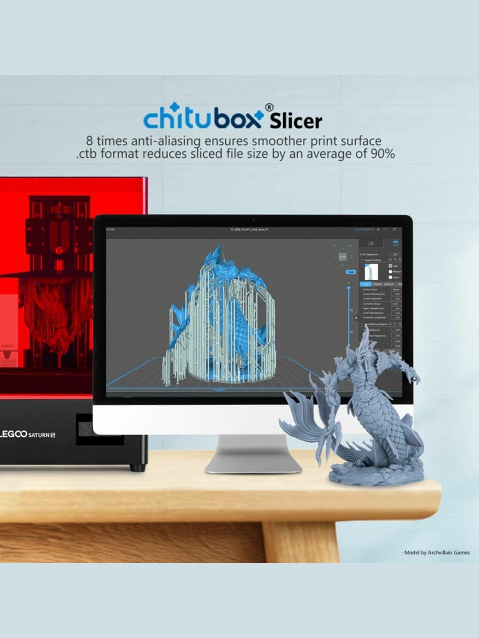 ELEGOO Saturn S LCD 3D Printer with Standard Resin 500 ml - Image 6